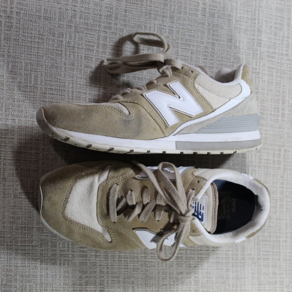 New Balance 996 Sz 8 Neutral Light Brown and Cream Retro Rev Lite Athletic Shoes